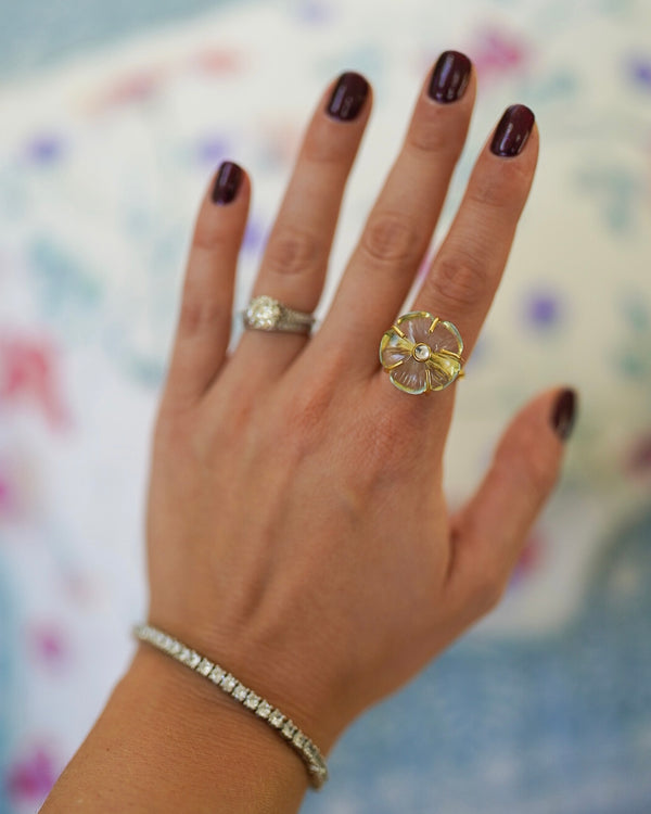 aqua cocktail ring