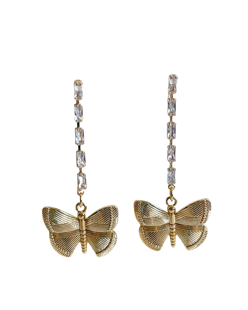 embellished gold butterfly drops